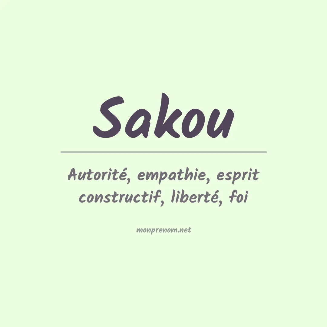 Signification du Prénom Sakou Signification du Prénom Sakou