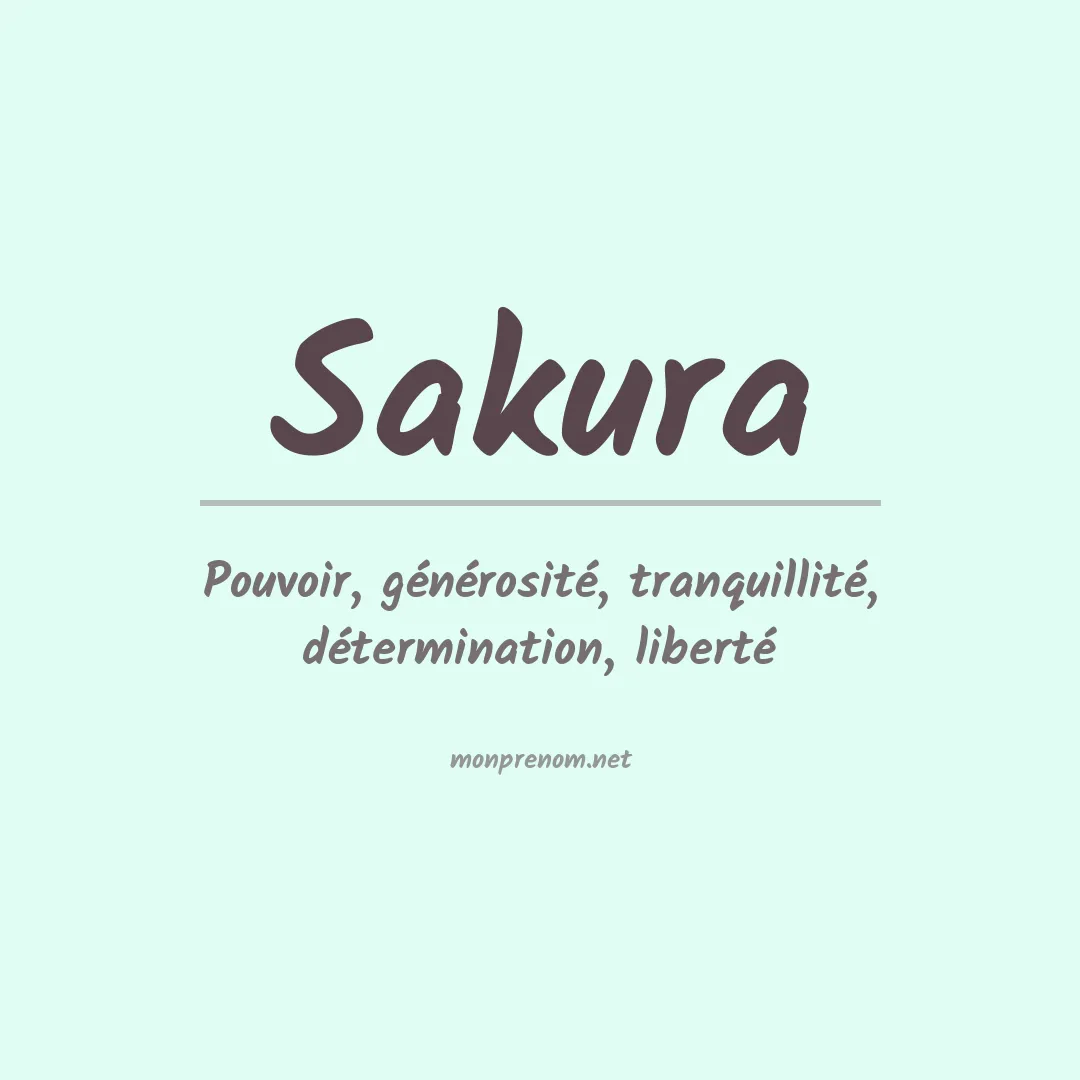 Signification du Prénom Sakura