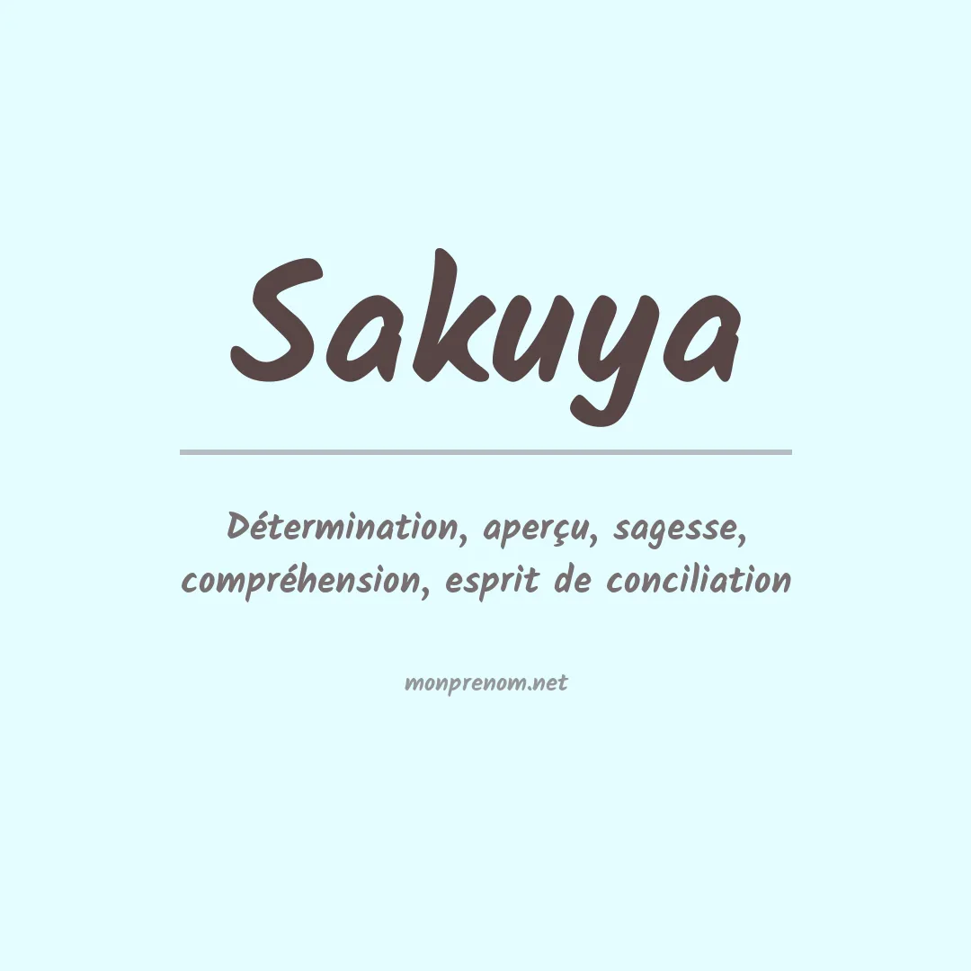 Signification du Prénom Sakuya Signification du Prénom Sakuya