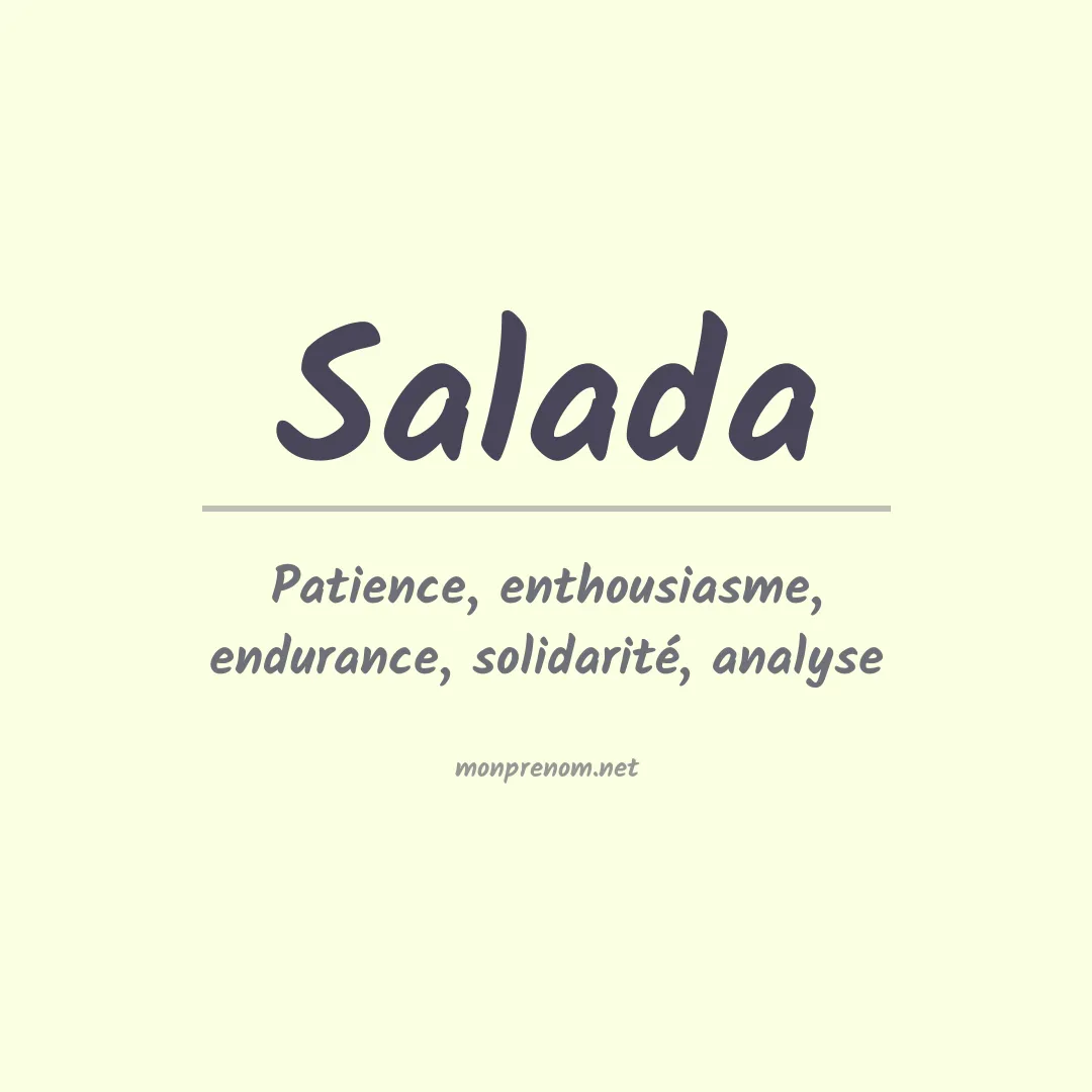 Signification du Prénom Salada