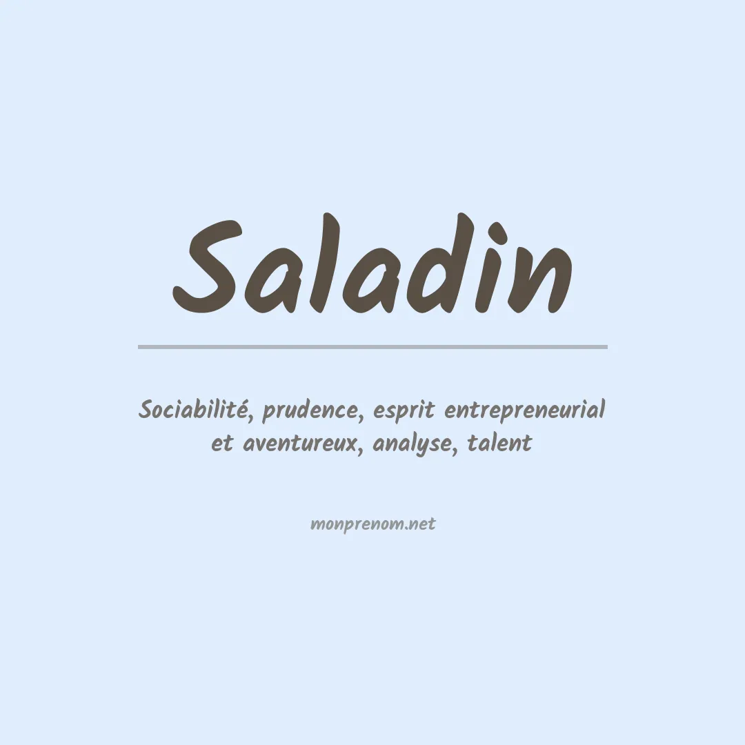 Signification du Prénom Saladin