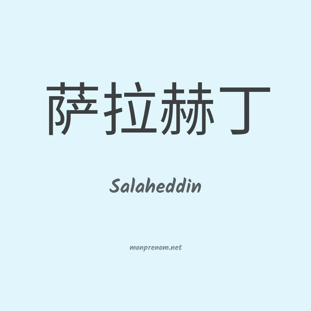 Salaheddin en chino