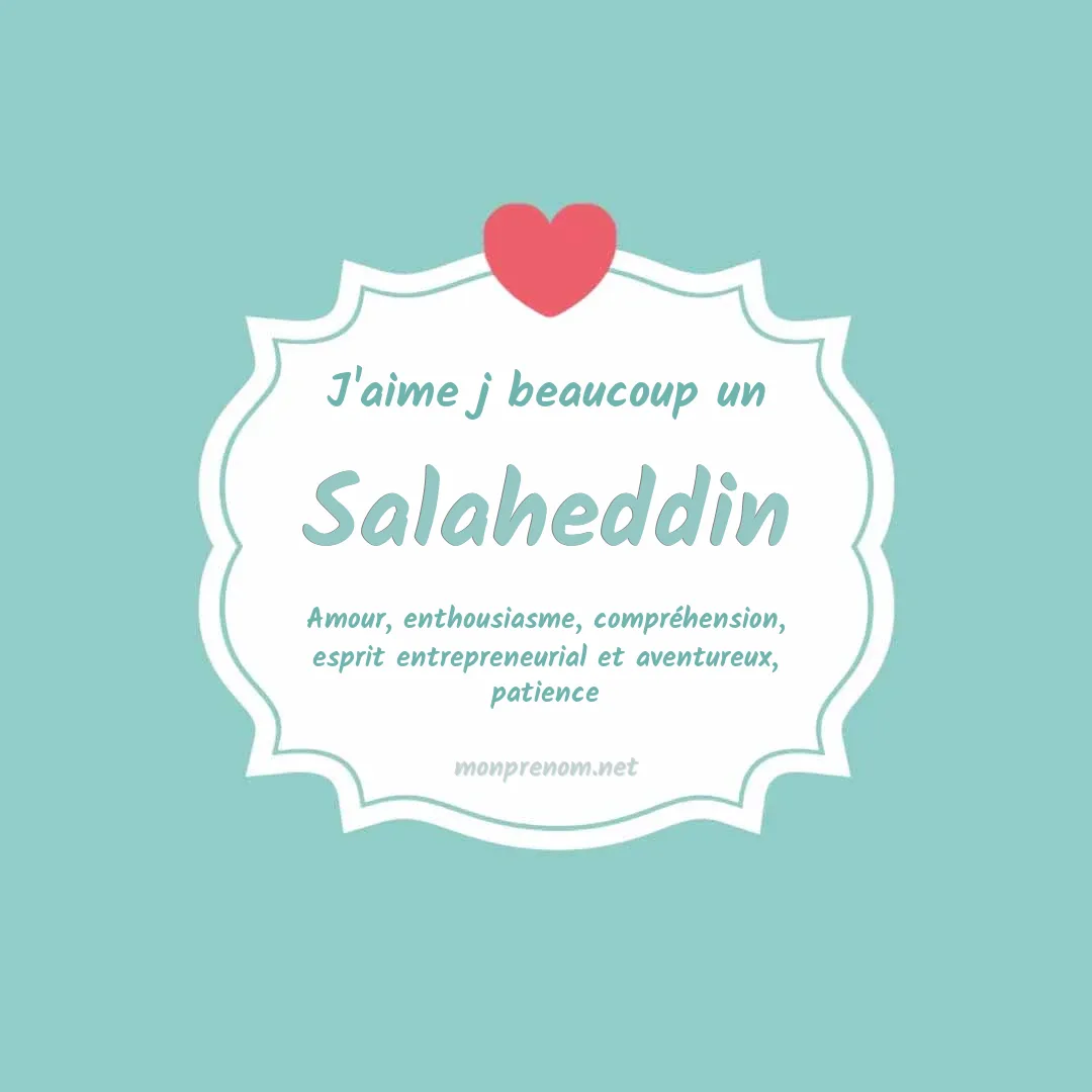 j'aime beaucoup Salaheddin
