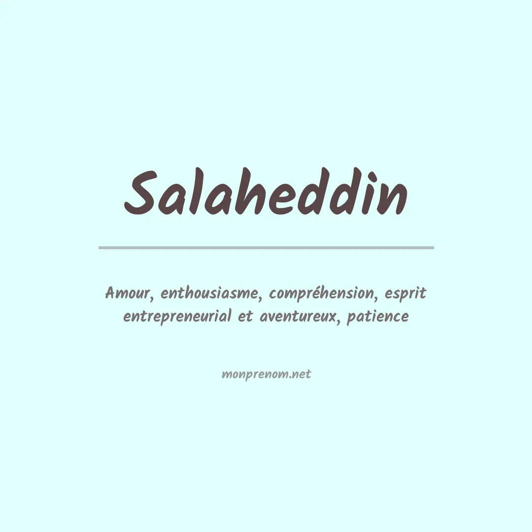 Signification du Prénom Salaheddin Signification du Prénom Salaheddin