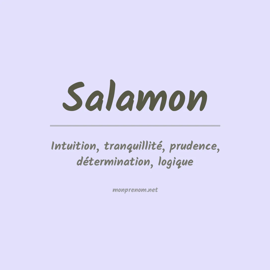 Signification du Prénom Salamon