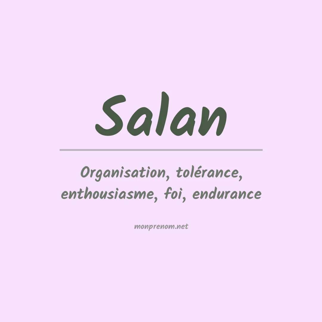 Signification du Prénom Salan