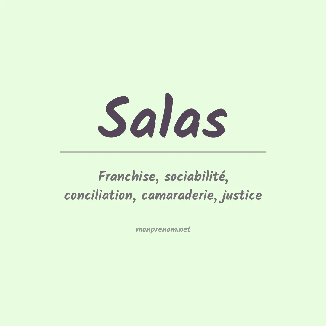 Signification du Prénom Salas