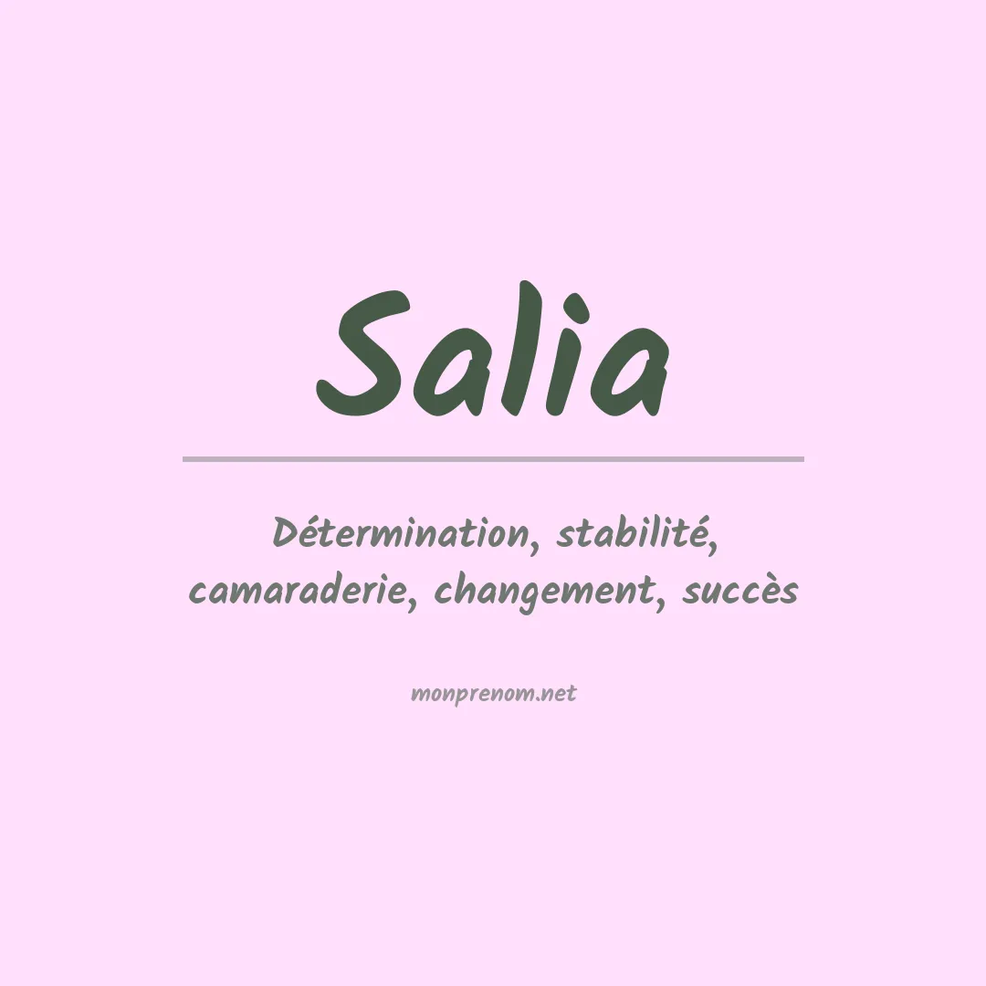 Signification du Prénom Salia