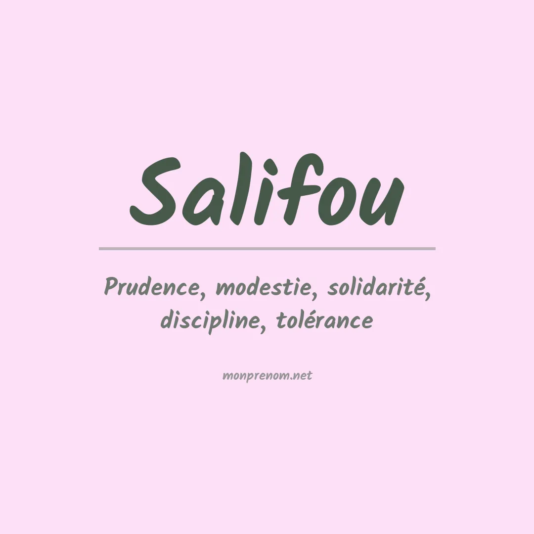 Signification du Prénom Salifou Signification du Prénom Salifou
