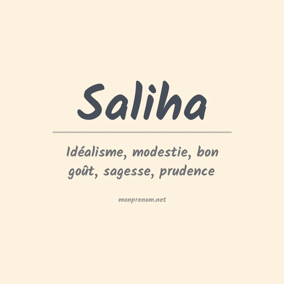 Signification du Prénom Saliha Signification du Prénom Saliha
