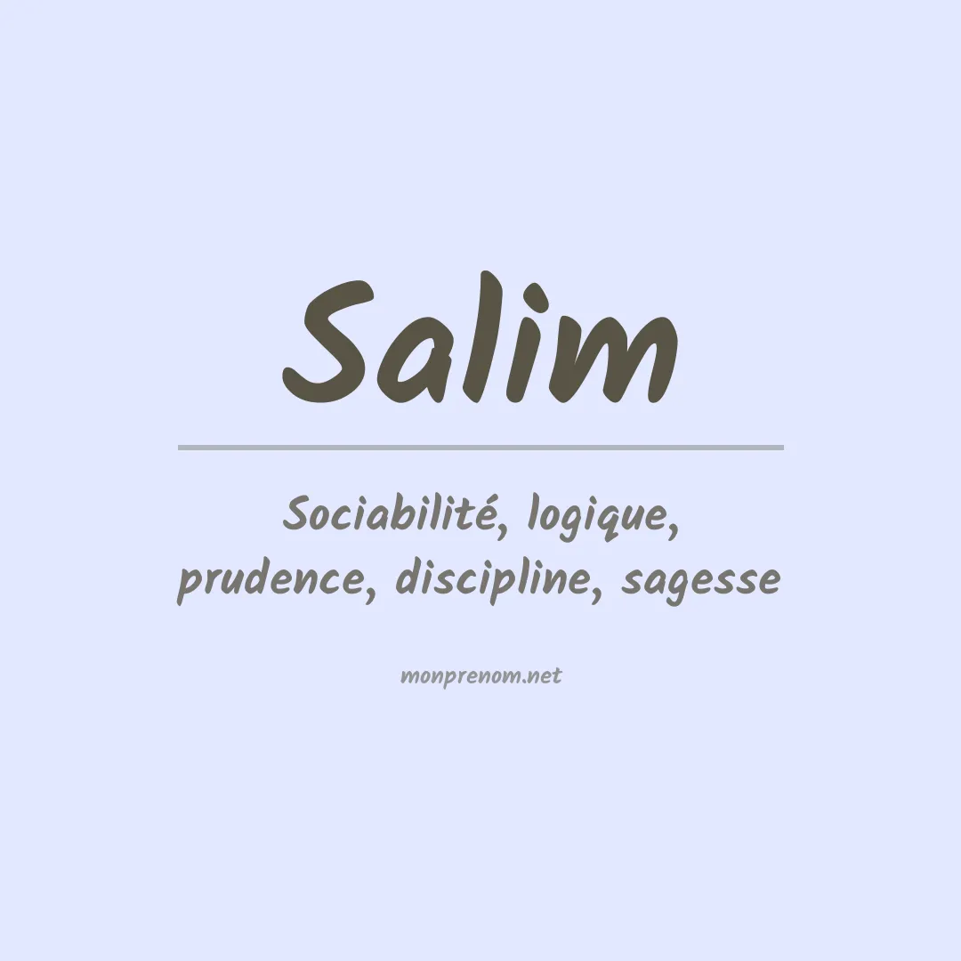 Signification du Prénom Salim