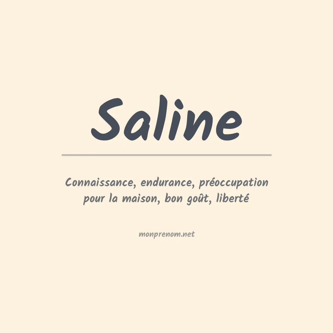 Signification du Prénom Saline