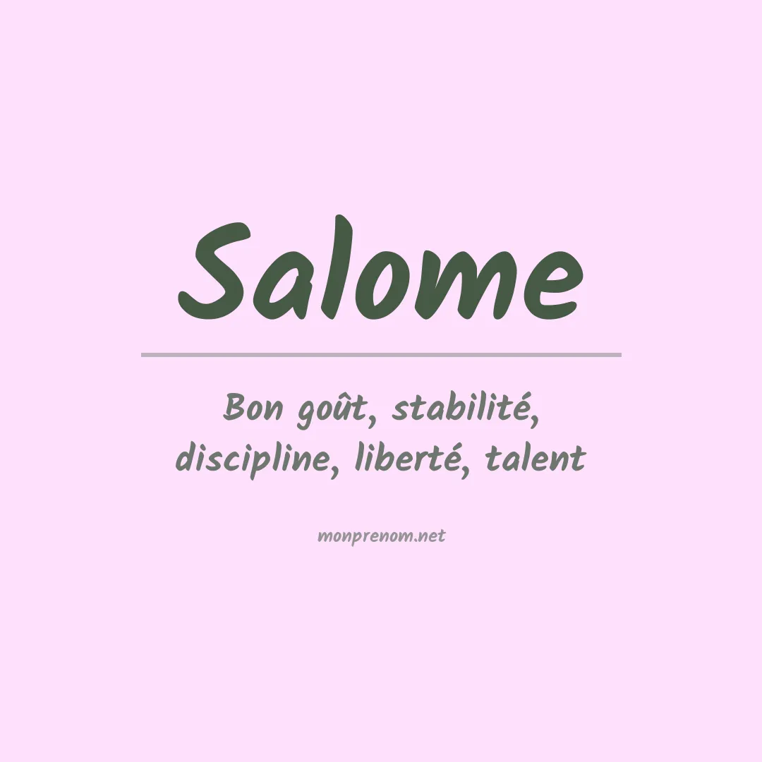 Signification du Prénom Salome