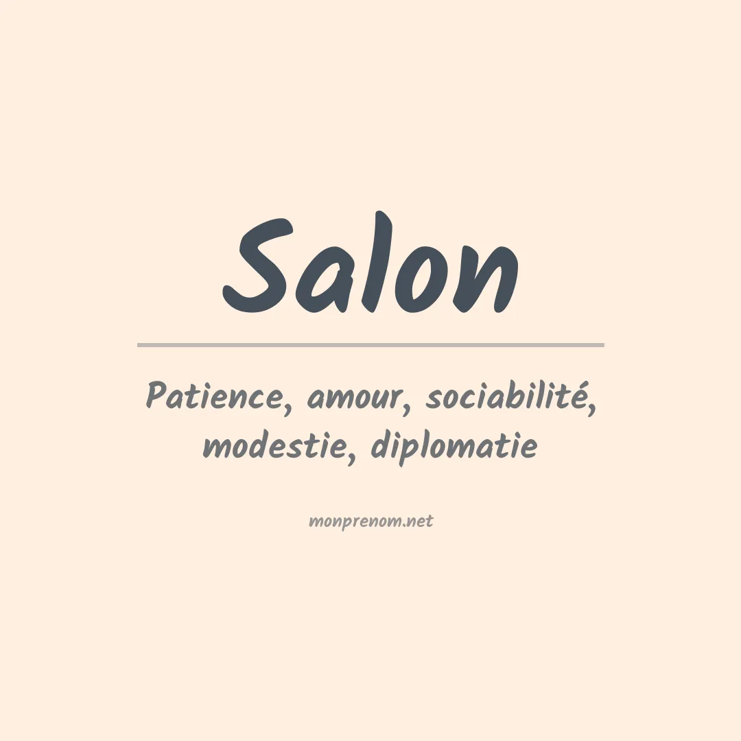 Signification du Prénom Salon