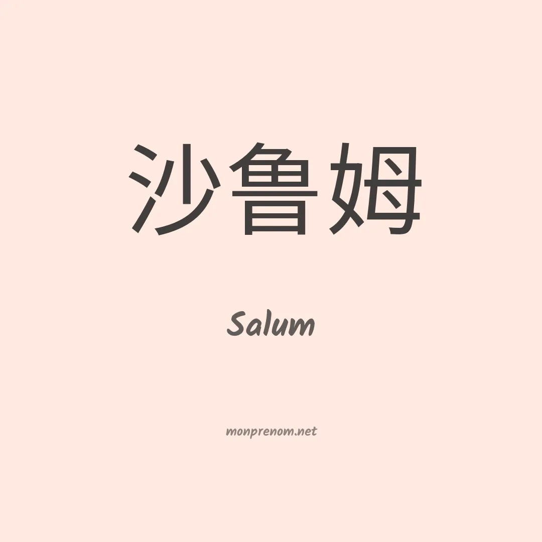 Salum en chino