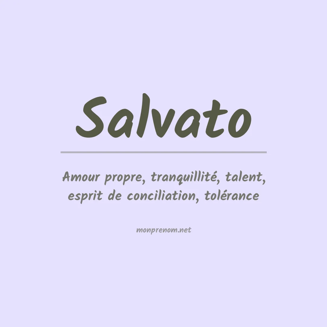 Signification du Prénom Salvato