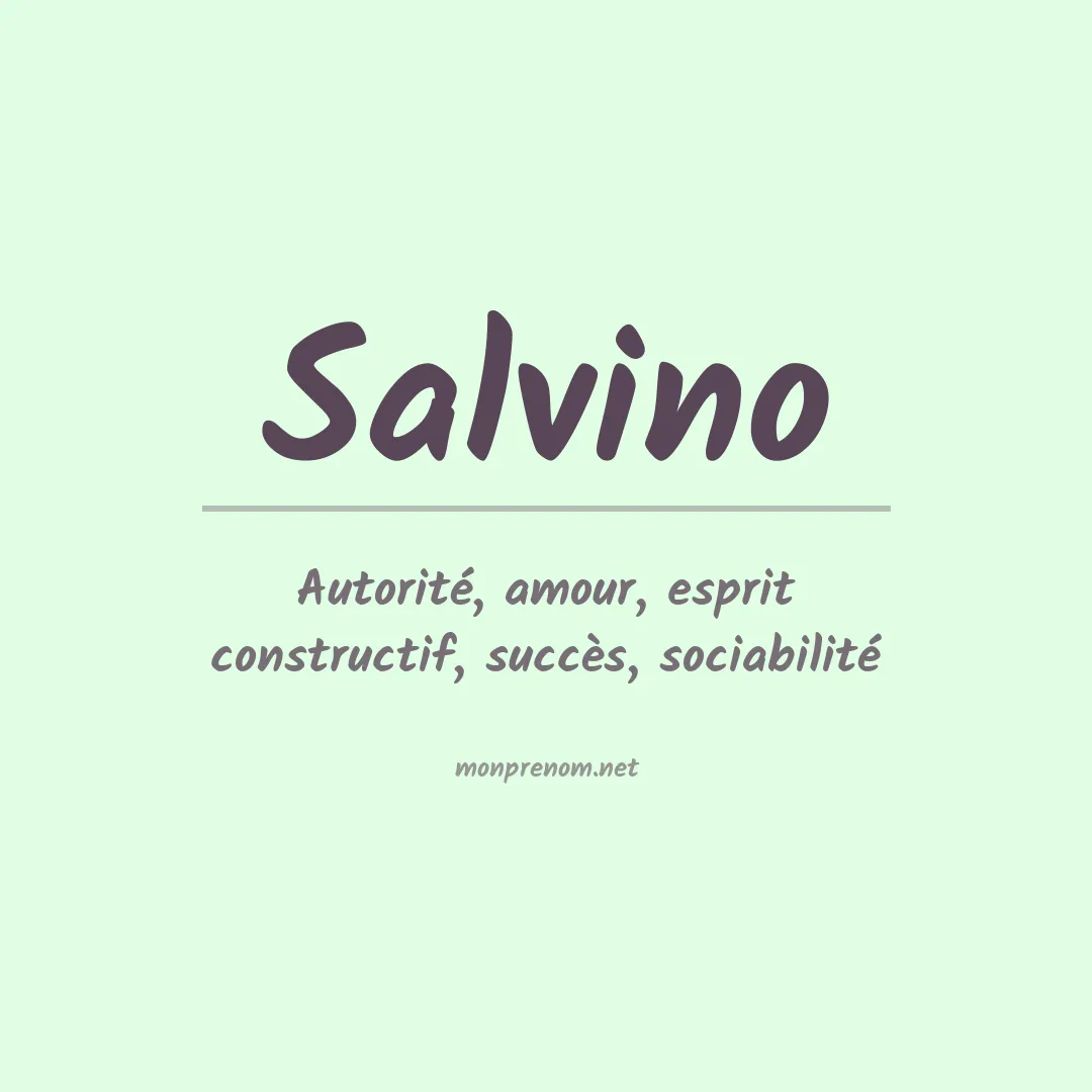 Signification du Prénom Salvino