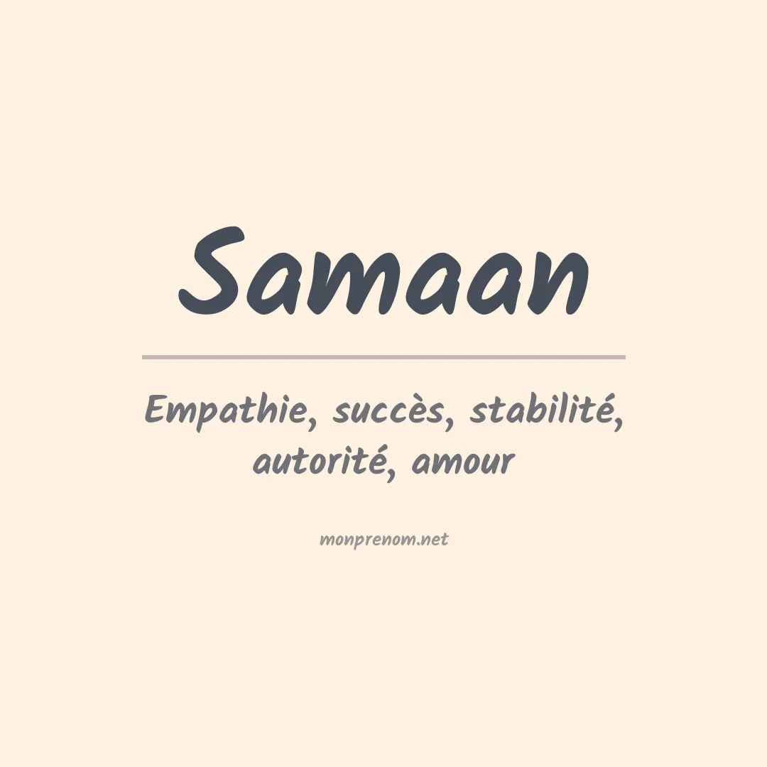 Signification du Prénom Samaan