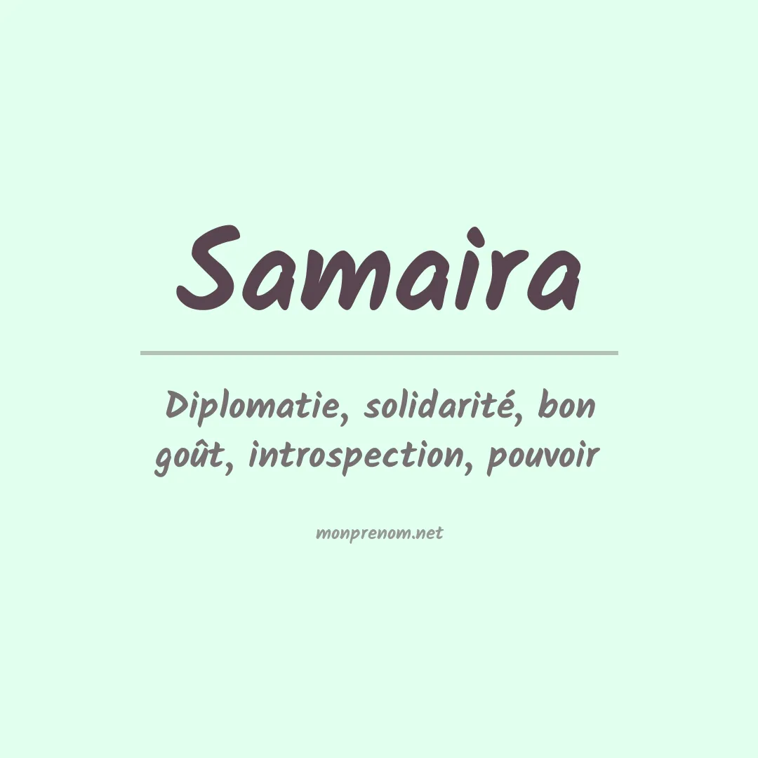Signification du Prénom Samaira Signification du Prénom Samaira