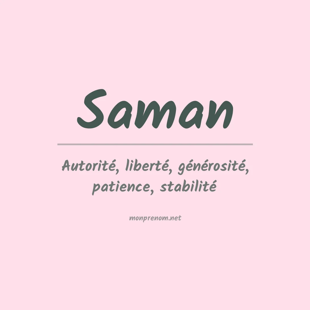Signification du Prénom Saman