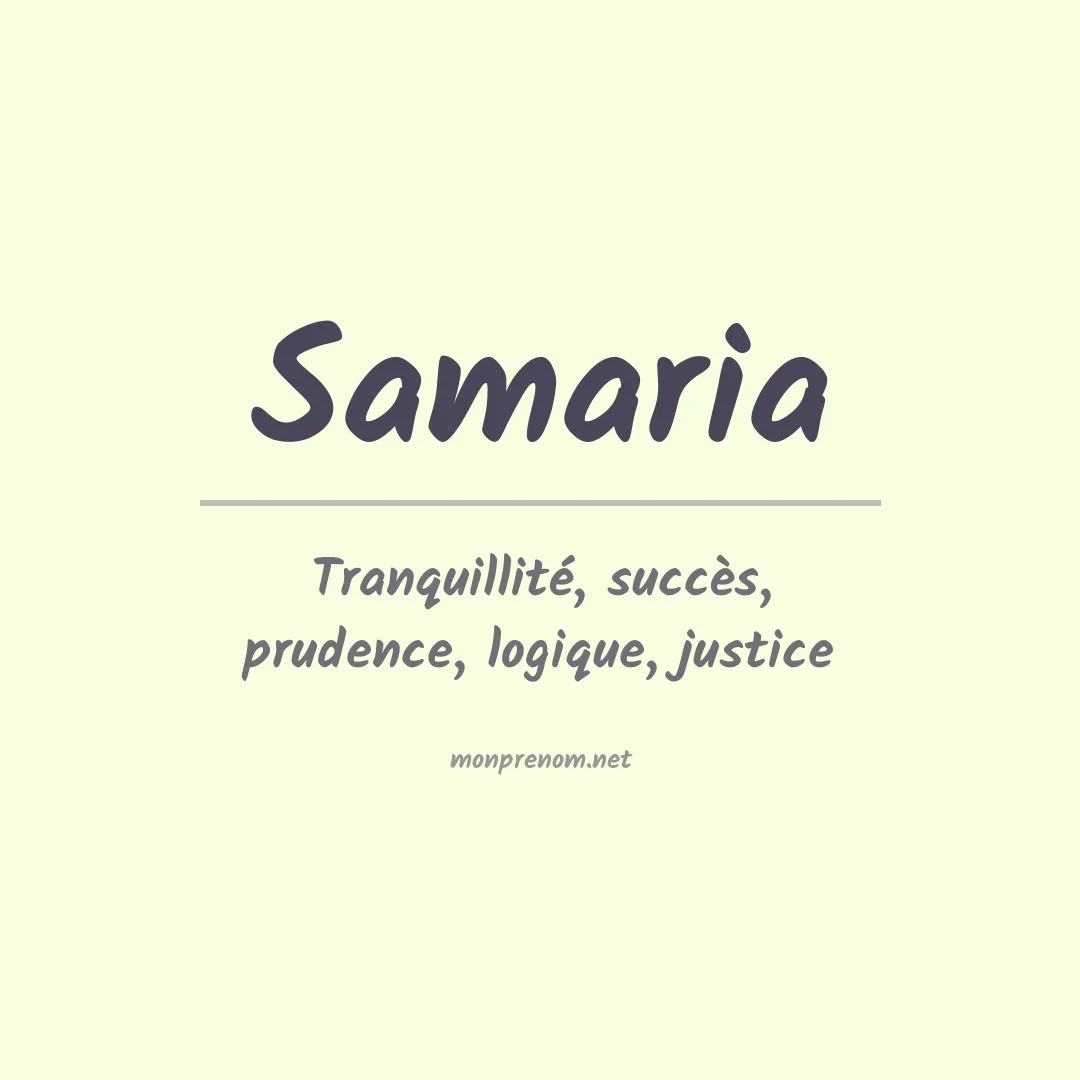 Signification du Prénom Samaria Signification du Prénom Samaria