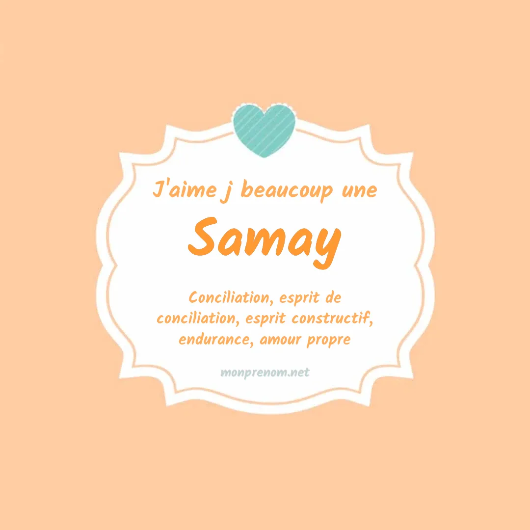 j'aime beaucoup Samay