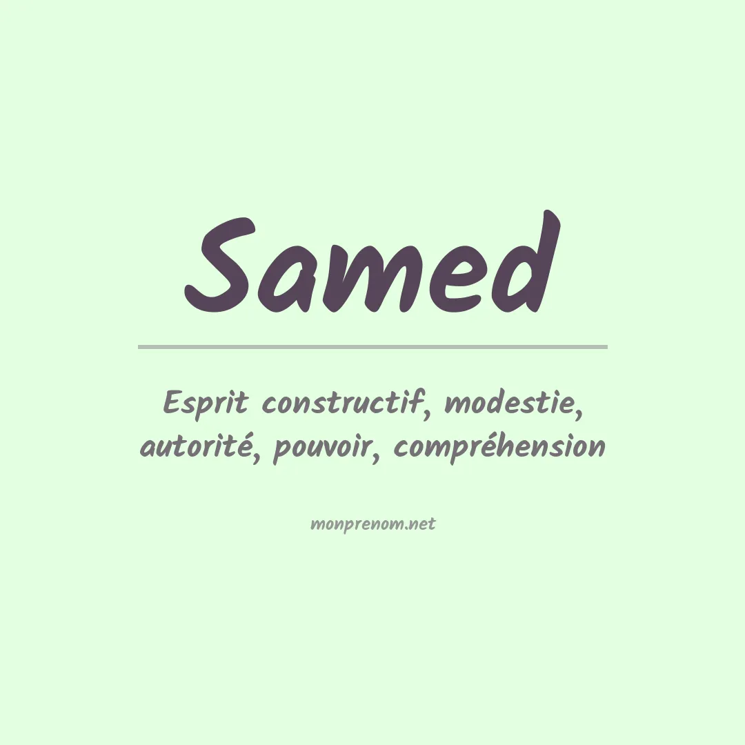 Signification du Prénom Samed Signification du Prénom Samed