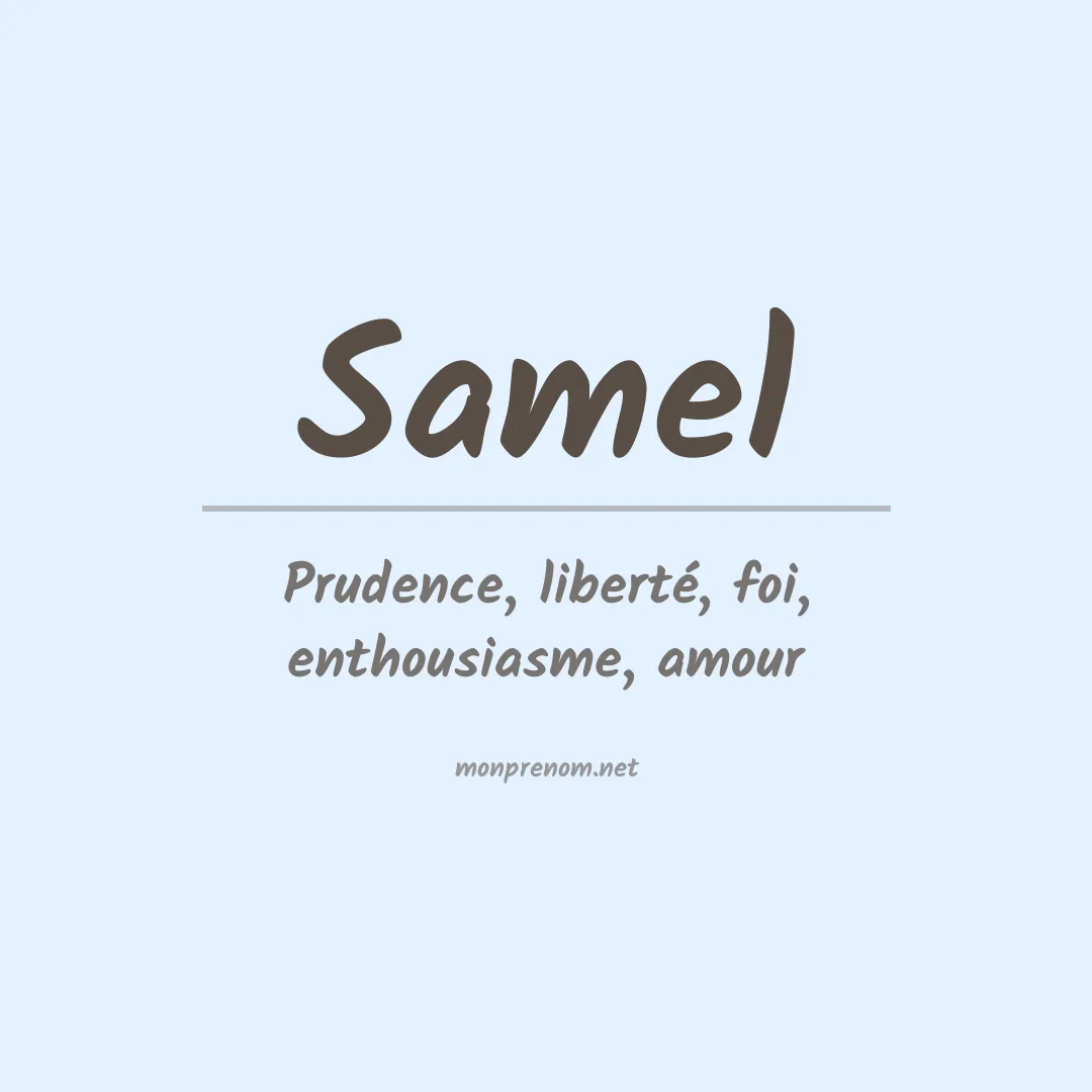 Signification du Prénom Samel