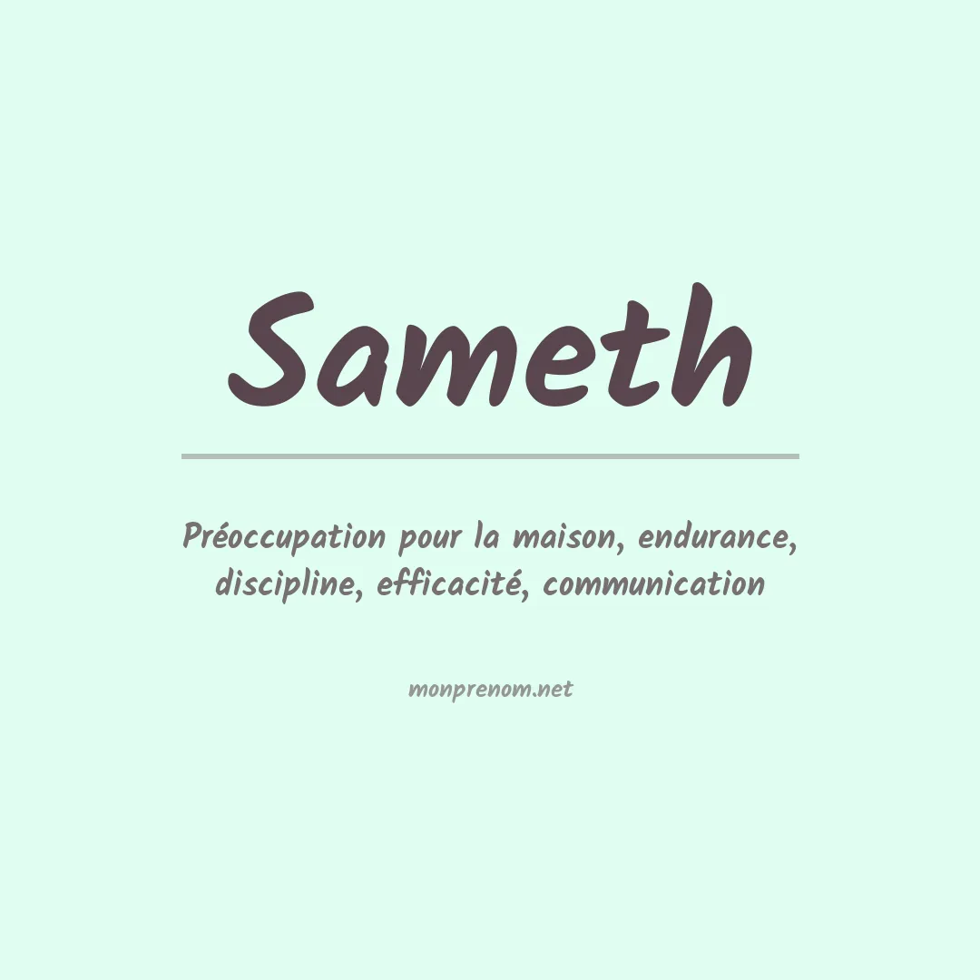 Signification du Prénom Sameth Signification du Prénom Sameth