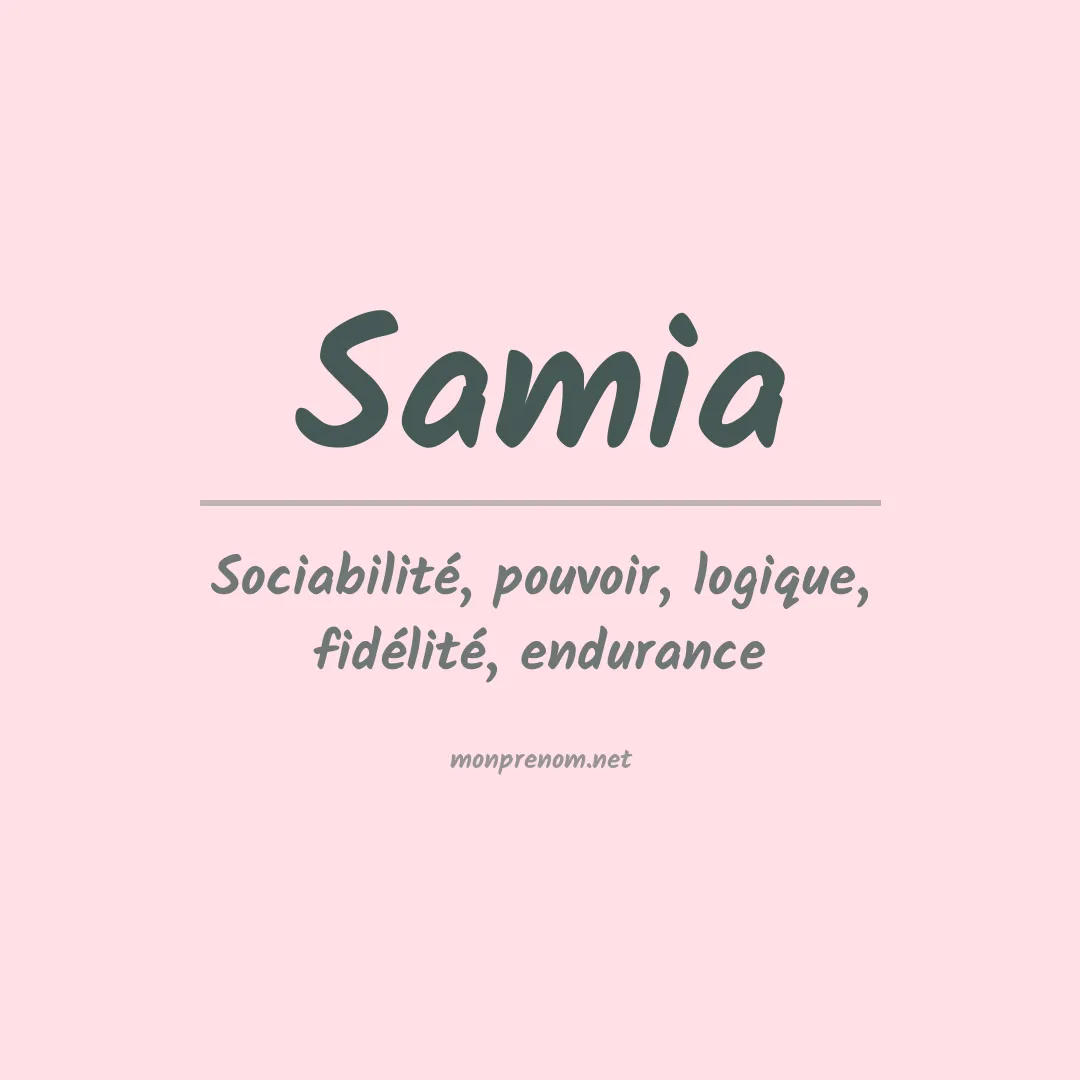 Signification du Prénom Samia