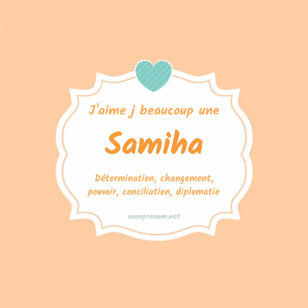 j'aime beaucoup Samiha