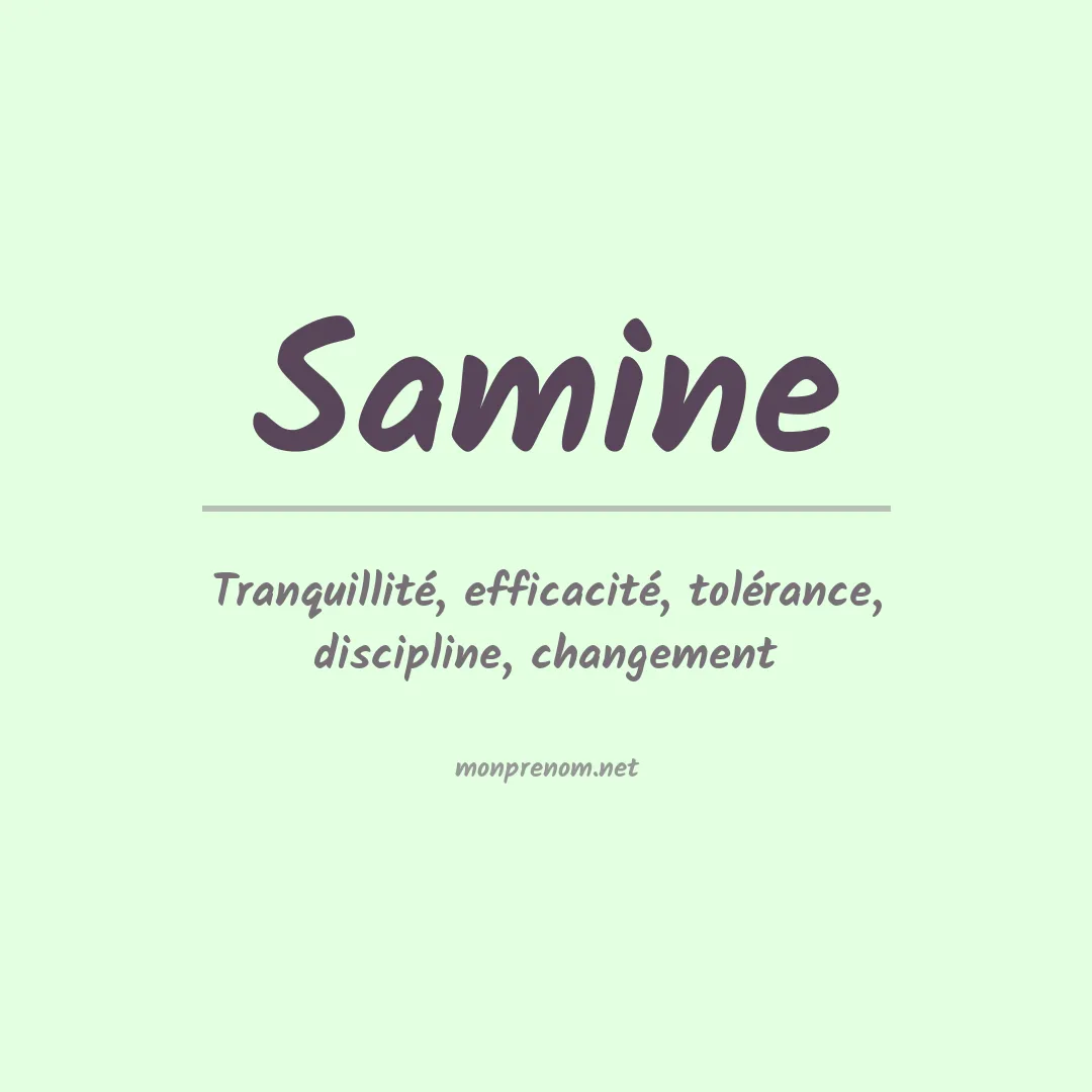Signification du Prénom Samine Signification du Prénom Samine