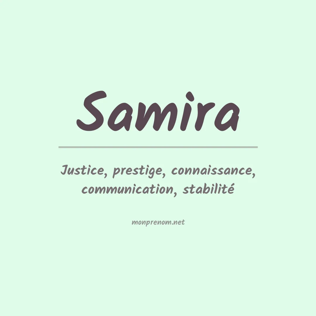 Signification du Prénom Samira