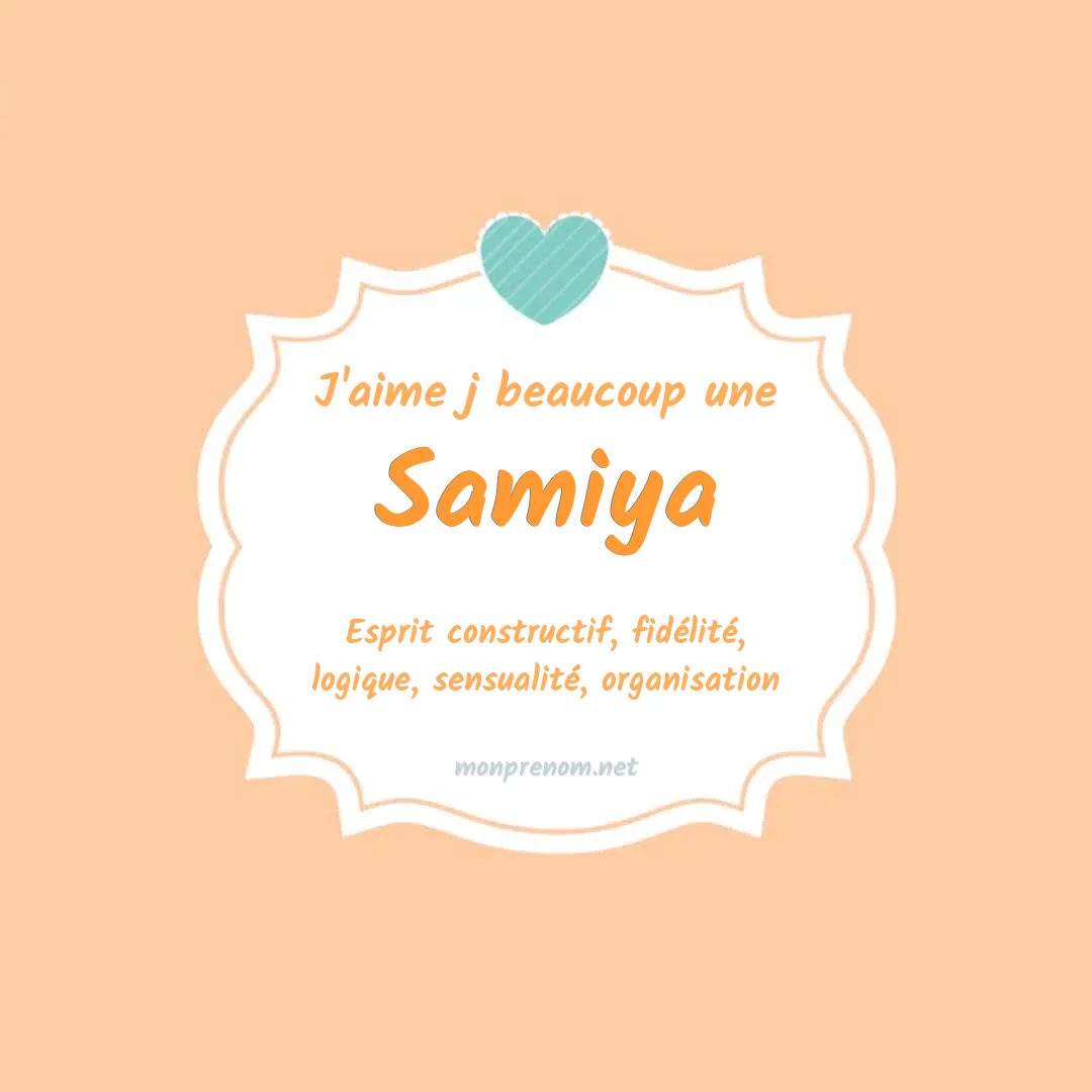 j'aime beaucoup Samiya