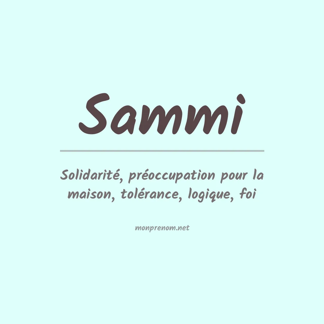 Signification du Prénom Sammi