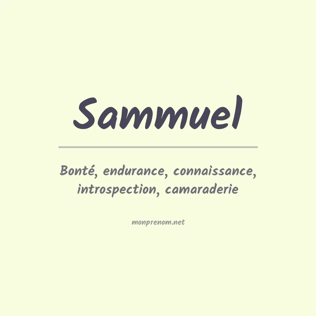 Signification du Prénom Sammuel