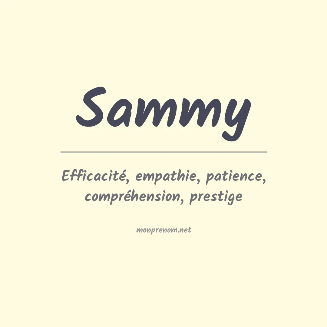 Signification du Prénom Sammy