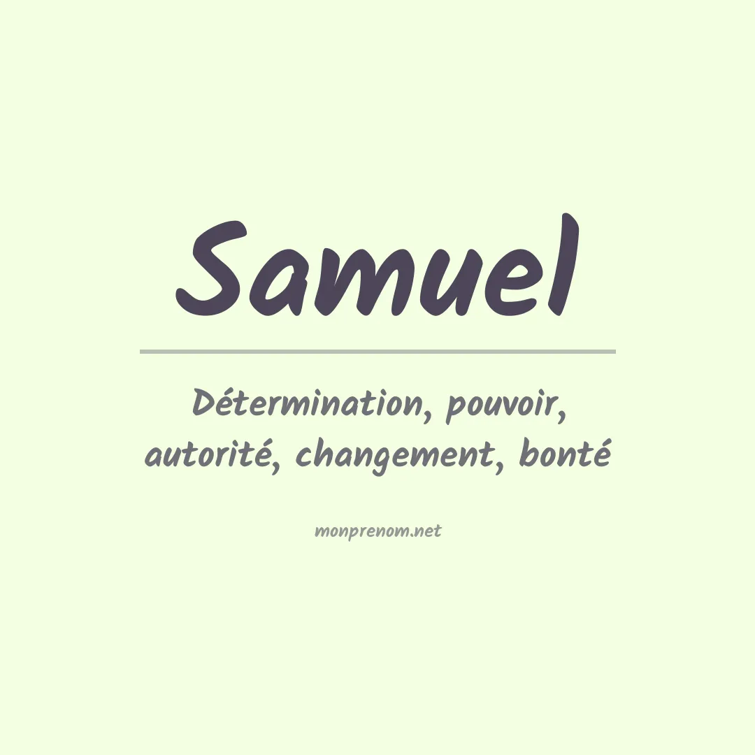 Signification du Prénom Samuel