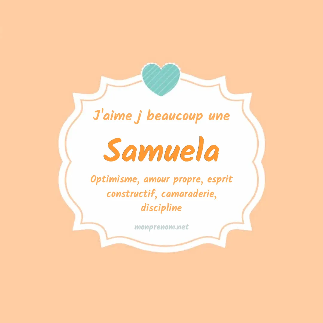 j'aime beaucoup Samuela