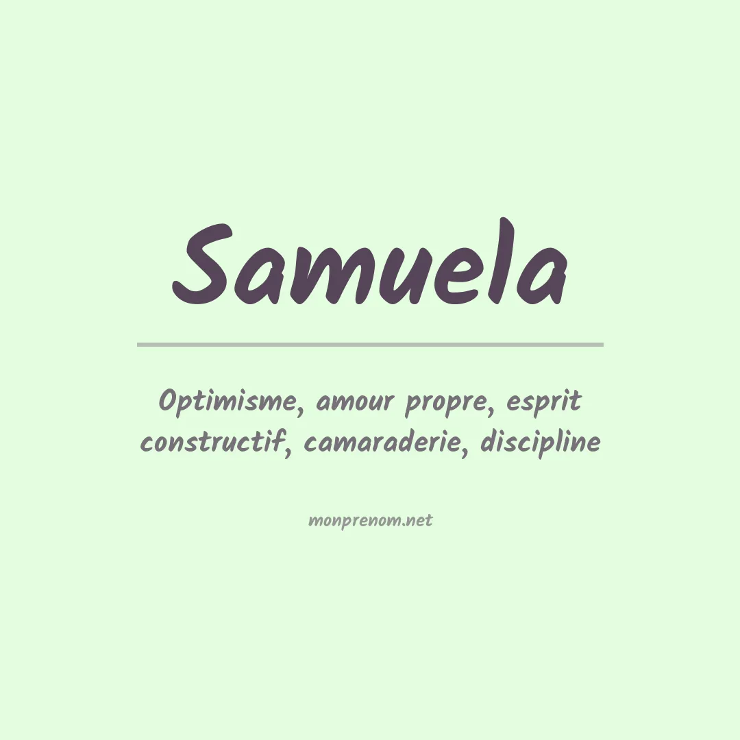 Signification du Prénom Samuela