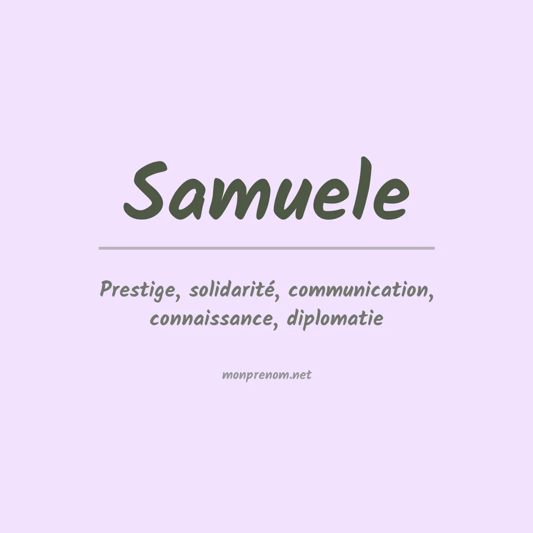 Signification du Prénom Samuele