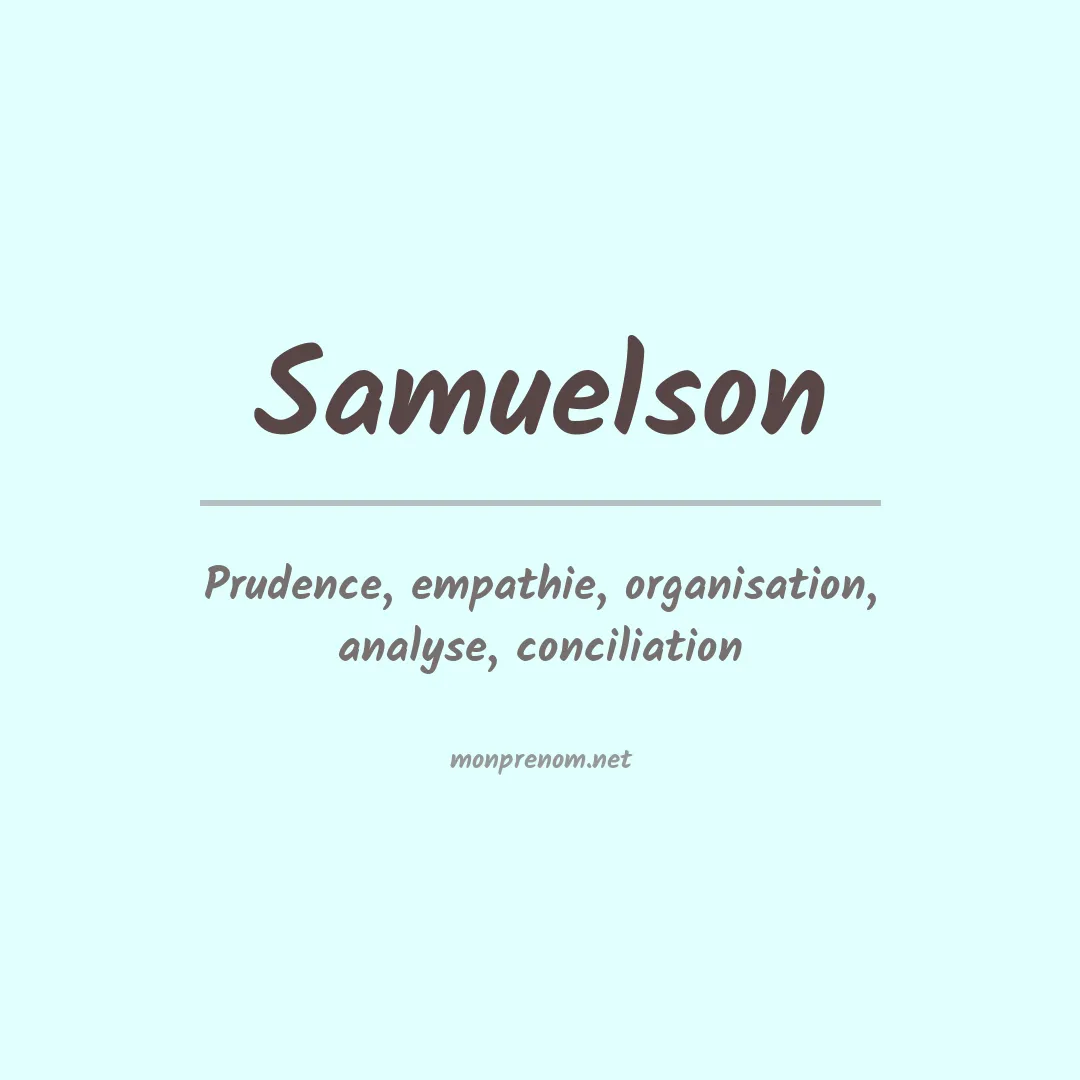 Signification du Prénom Samuelson