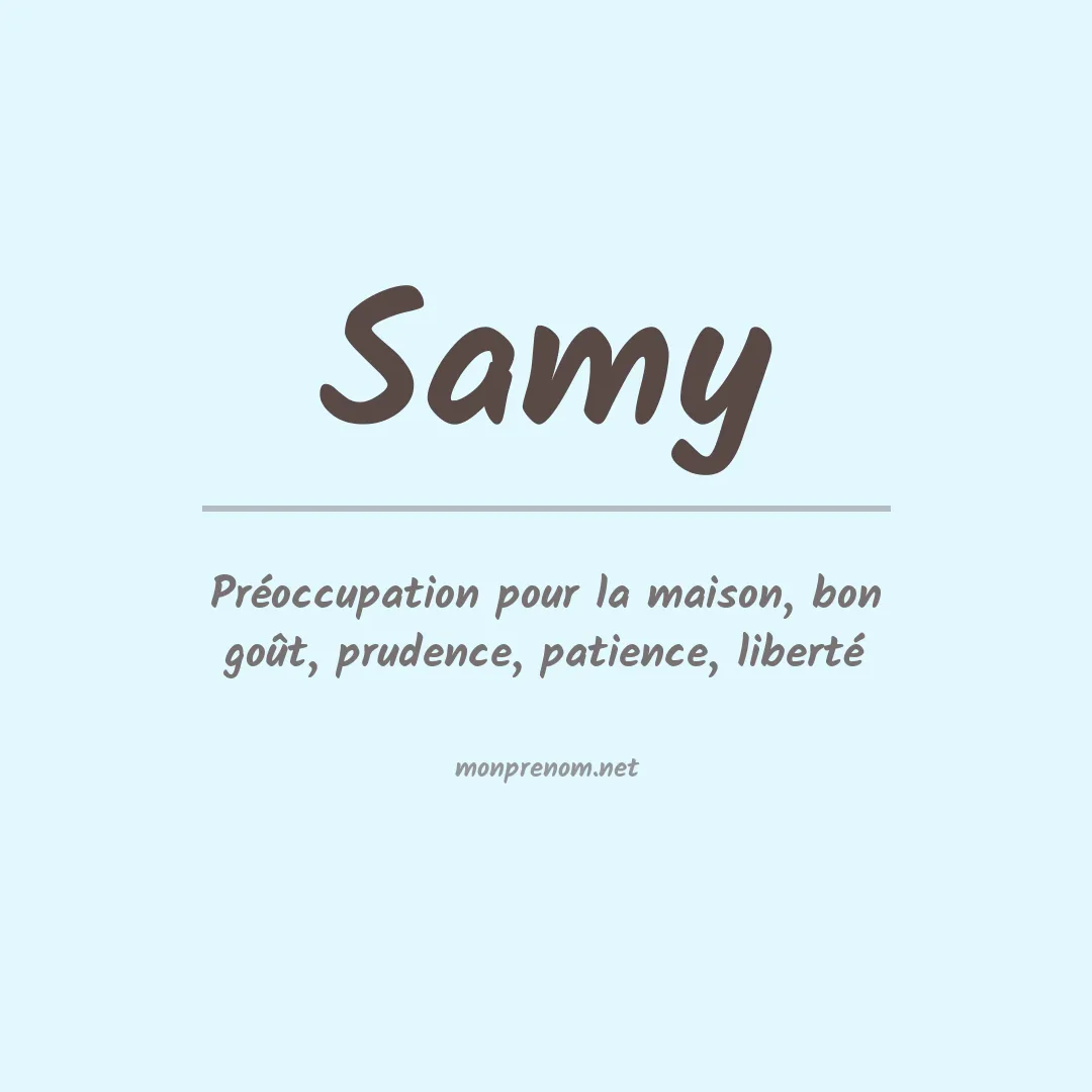 Signification du Prénom Samy