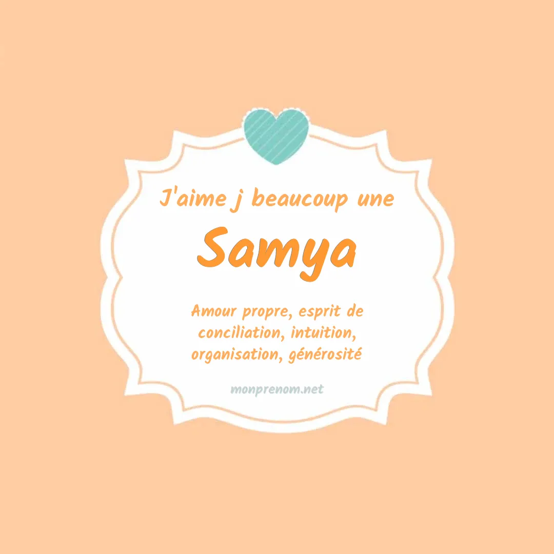 j'aime beaucoup Samya