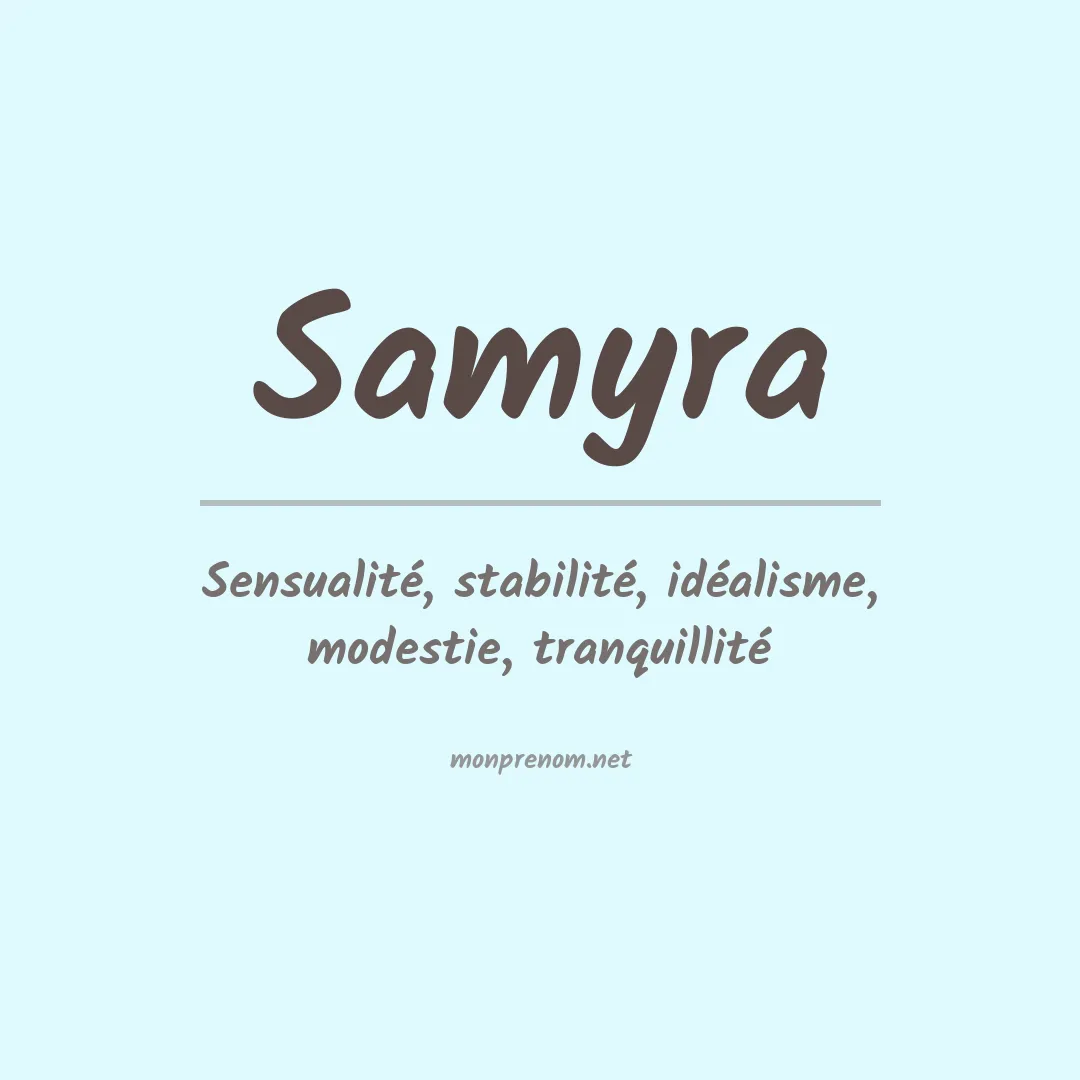 Signification du Prénom Samyra