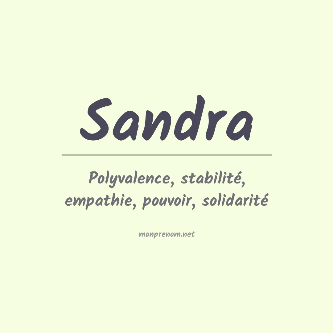 Signification du Prénom Sandra