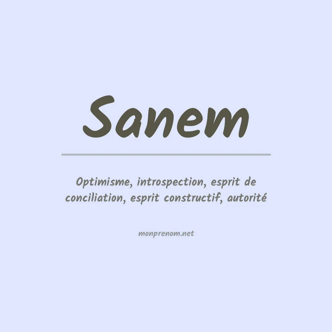 Signification du Prénom Sanem