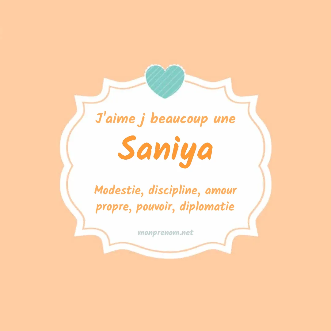 j'aime beaucoup Saniya