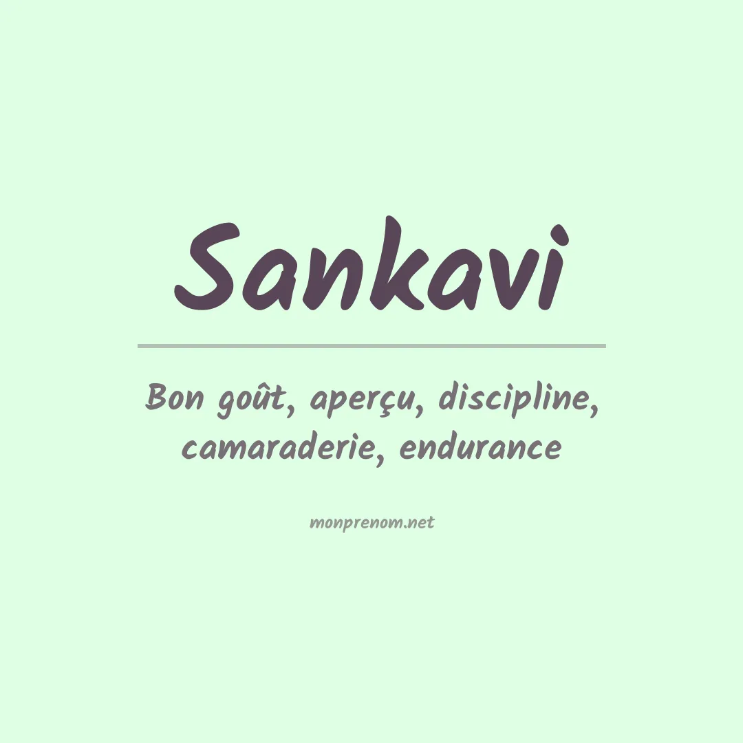 Signification du Prénom Sankavi Signification du Prénom Sankavi