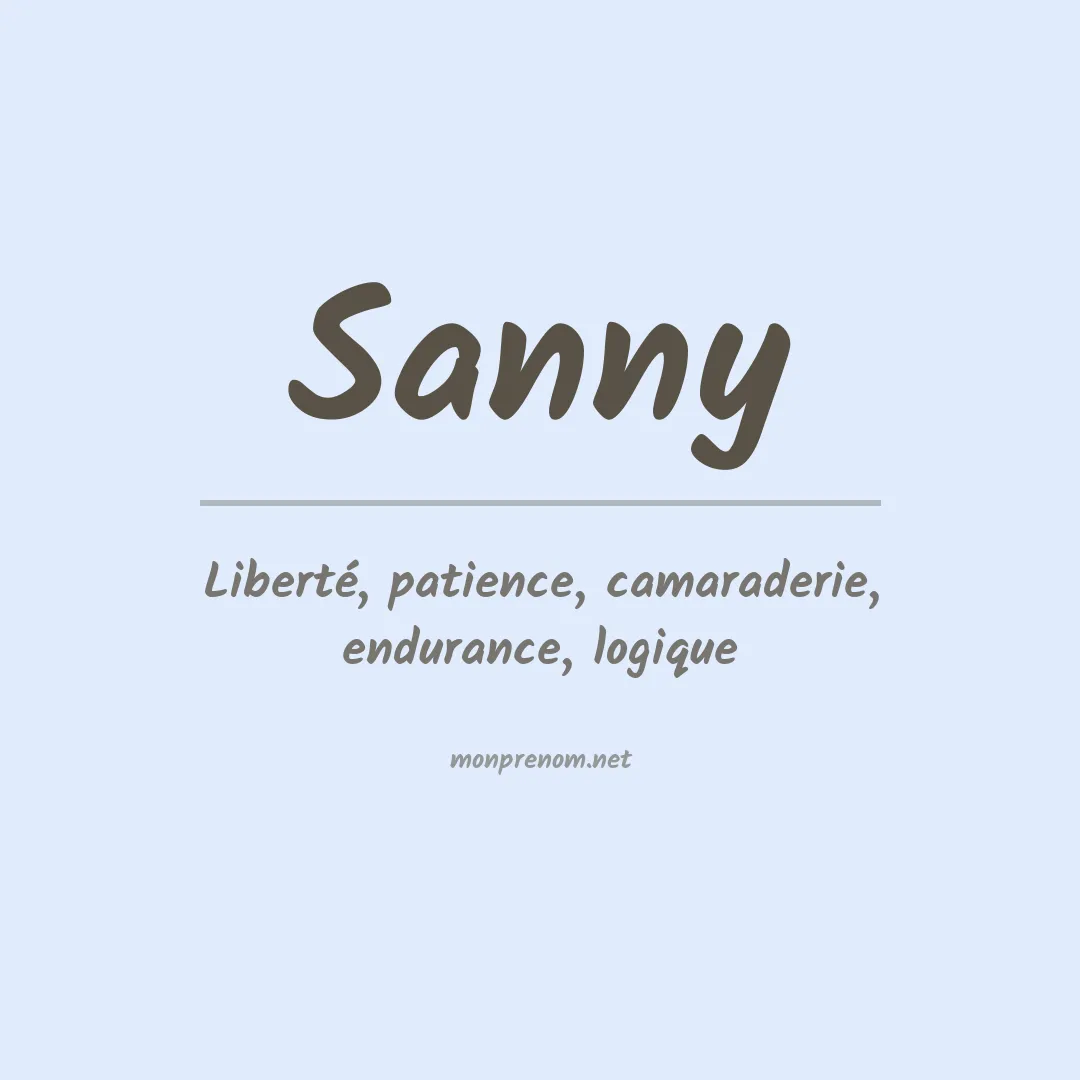 Signification du Prénom Sanny